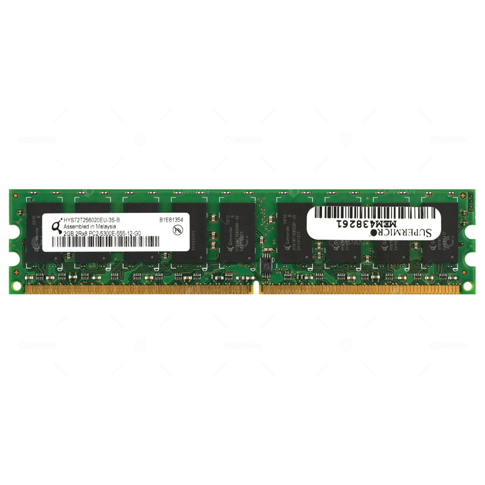 HYS72T256020EU-3S-B HITACHI MEMORY 2GB 2RX8 PC2 5300E DDR2 -